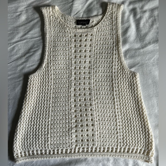 Topshop | White Knit Tank - Picture 4 of 5